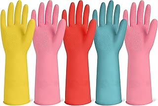 Colorful Reusable Dishwashing Gloves