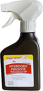 Hydrogen Peroxide Topical Solution USP, First Aid Antiseptic Spray, 10 Fl Oz, Trigger Sprayer