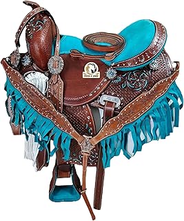 Pony and Adult Western Barrel Racing Trail Equestrian Classic Quality Premium Leather Comfort Horse Saddle Size 10" to 18" Inches Seat