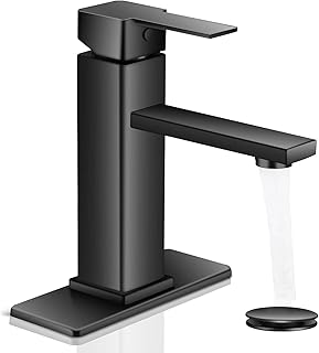 Black Single Hole Bathroom Faucet