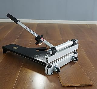 Laminate Floor Cutter, 13&rdquo; Vinyl Floor Cutter with Wheels &ndash; Easy Angle & Length Cutting, Flooring Tools - Cuts Laminate Floor, Engineered Wood, LVP, LVT, VCT, SPC, WPC, HSS Blade/LED Light