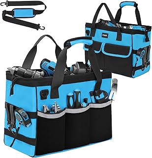 Tool Bag -15 inch Wide Mouth Men's Tool Bag - Used for tool storage, handling, and organization, for home DIY and equipment storage