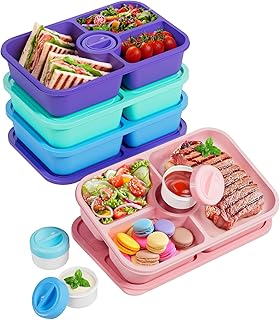 Bento Box 4-Compartment Containers