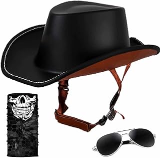 Retro Half Helmet Cowboy Hat