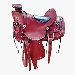 Horse Saddle | Premium Leather Flex Tree Trail Brown Floral Tooled Saddle | Leather Saddle Western Saddle for Horses | American Saddle Horse | Western Saddle