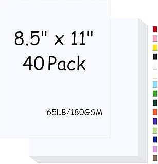 White Cardstock 8.5x11 65Lb