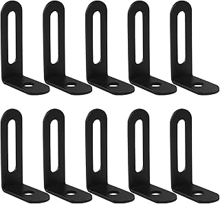 Hordion Black Stainless Steel L-Brackets
