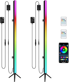 2Pack DJ Light Bars with Stand - 39" RGB Light Bar - Smart APP & Remote Control - Music Sync Timer Setting - Multiple Placement Options Suitable for Party Events Stage Gaming Living Room Decor