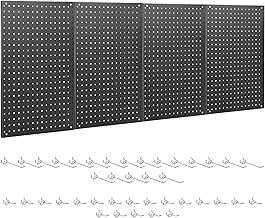 4-Piece Black Metal Pegboard Kit