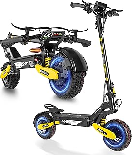 Electric Scooter for Adults, 1200W/4000W Motor Fast E Scooter, 11" Off-Road Tires, Up to 30/45 MPH Top Speed & 20/43 Miles Long Range, Dual Brake, Foldable