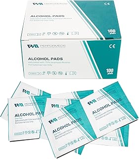 70% Isopropyl Alcohol Prep Pads &ndash; 100 Count | Individually Wrapped Antiseptic Swabs for Skin Cleansing, Injections, First Aid, Personal Use | Soft & Saturated Wipes