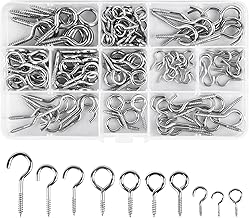 Multi-Size Eye Screws & Hooks Set