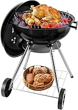 Charcoal Grill: Kettle Charcoal grill with handle, suitable for backyard, outdoor, (18 inches)
