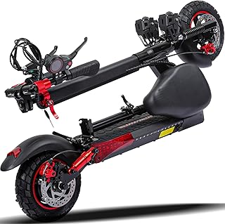Electric Scooter Adults, 800/1200W Motor, 48V 15/18/21AH Battery, Off Road E-Scooter 10/11" All-Terrain Tires, Dual Suspension Foldable