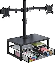 Dual Monitor Stand & Desk Organizer