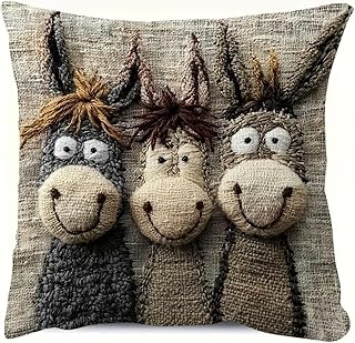 Funny Donkey Throw Pillow Covers