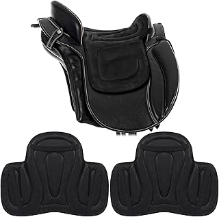 2 Pcs Christmas Saddle Seat Pads Western Saddle Seat Pads Faux Leather Shock Absorbing Horse Riding Saddles Cushion Pad for Stable Riding and Spine Protection Durable Equine Supplies