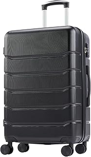 DUMOS Black Spinner Suitcase