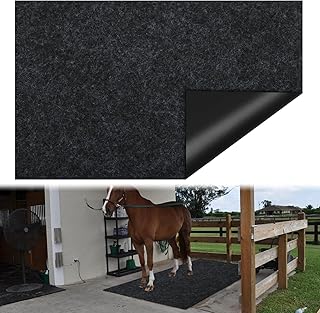 CIEOVO 4x6 Ft Horse Stall Mat, Stable Mat for Horses Back Non-Slip Design Mat Backing Moisture Absorbent Easy to Clean for Horses Livestock Stables Barns Kennels Garages