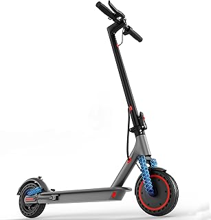 MAXSHOT Electric Scooter Adults, 500W Motor Up to 22 MPH, 22/28 Miles Long Range, 10" Solid Tires with Dual Suspension, Foldable Commuter E-Scooter with Dual Braking, LED Display & APP Control