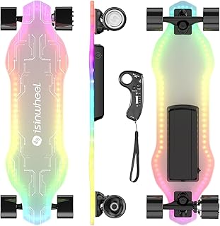 isinwheel V4/V6/V6pro/V8/V10 Electric Skateboard with Remote, 250W/450W/500W/1200W/3000W Brushless Motor, 9Mph/12Mph/30 Mph /32Mph Top Speed, Electric Longboard for Adults ?Teens