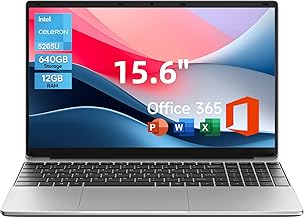 jumper Laptop, 12GB RAM 640GB ROM, Office 365-1 Year 5205U Processor, 15.6 Inch Computer, FHD IPS Screen, 38Wh Battery, 2 Stereo Speakers, Numeric Keyboard, HDMI, WIFI5, Type-C.