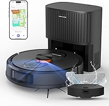 Robot Vacuum and Mop, Self-Emptying 5000Pa Robot Vacuum Cleaner with Mapping, 60-Day Hands-Free Cleaning, LiDAR Navigation, No-Go Zones,Wi-Fi/App/Alexa Control, Ideal for Pet, Hard Floors, Carpet