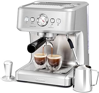 Gevi EzBru 1000C Commercial Grade Espresso Machine | 20Bar Pump + PID Temp Control (Adjustable Shot/Temp) | 58mm Portafilter w/Pressure Gauge | 2.2L Tank & Barista Kit | Home & Caf&eacute; Use