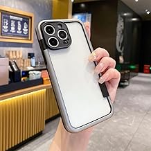 Soft Silicone Bumper Frame Shockproof Protection Case for iPhone 13 14 15 16 Pro Max 14 15 16 Plus Anti-Fall Protective Cover,Silver,for iPhone 13 pro max