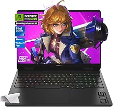 HP OMEN 16" Slim Gaming Laptop, Intel Core Ultra 5 225H, Nvidia RTX 5050, 165Hz Display, Window 11, W/Mouse pad (32GB RAM | 1TB PCIe SSD, Window 11 Pro)