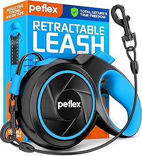 2025 New Retractable Dog Leash 18,2 ft' - Chew Proof Cable Included - 360&deg; Tangle Free - Heavy Duty Reflective Retractable Leash for Small Medium Large Dogs up to 120 lbs - Soft Touch Anti-Slip Handle