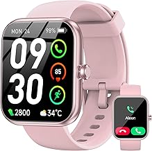 Smart Watch with Alexa Built-in, 1.83" HD Touchscreen Fitness Tracker, Bluetooth Notifications/Calls, IP68 Waterproof, 120+ Sport Modes, 24/7 Heart Rate & Sleep Monitor for iPhone Android iOS (Pink)