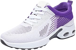Womens Sneakers Casual Air Cushion Running Orthopedic Sneakers Lightweight Breathable Mesh Lace Up Walking Shoes Comfortable Outdoor Classic Sneaker for Gym Workout Sports