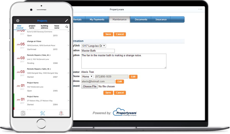 Propertyware Work Order App