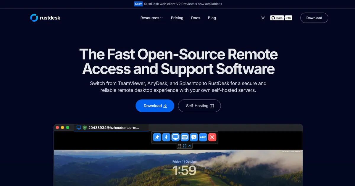 RustDesk: Open-Source Remote Access