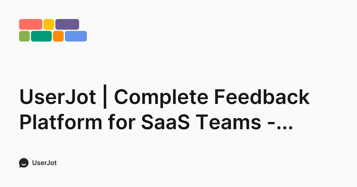 UserJot Feedback Platform