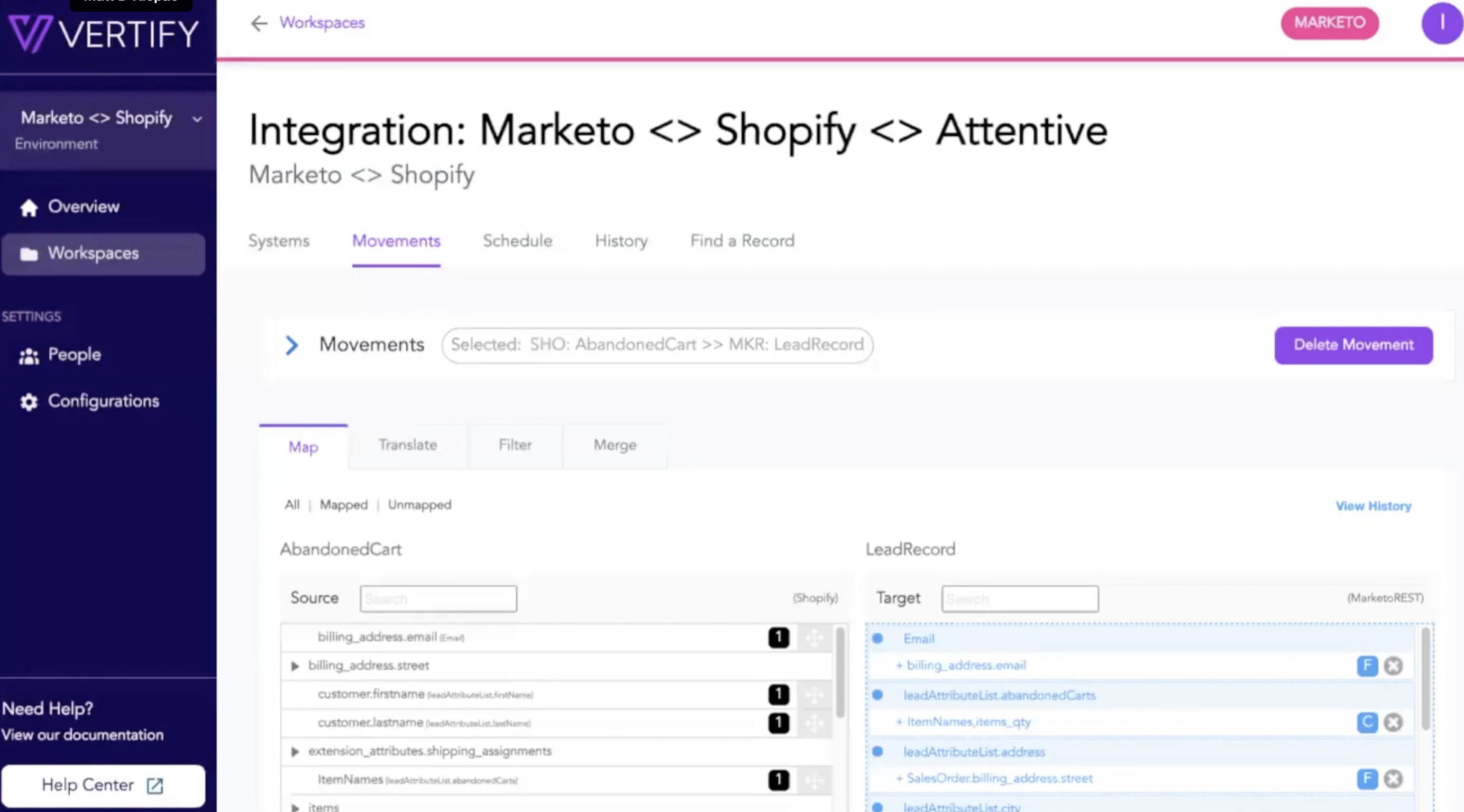 Vertify Abandoned Cart Automation