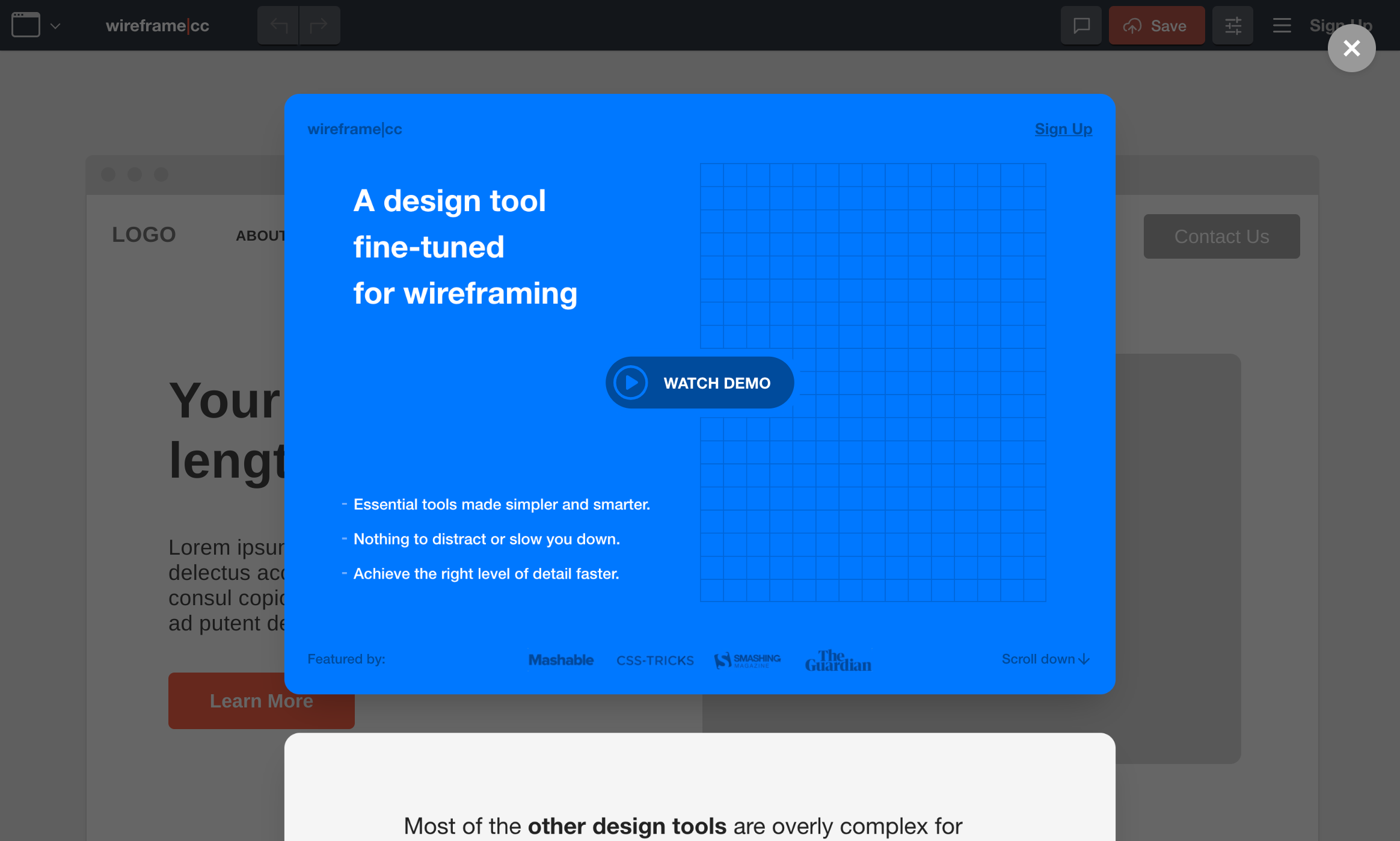 Wireframe.cc &ndash; Online Wireframing Tool